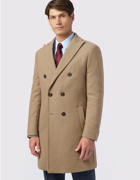 Alexandre Cashmere Blend Oatmeal Overcoat