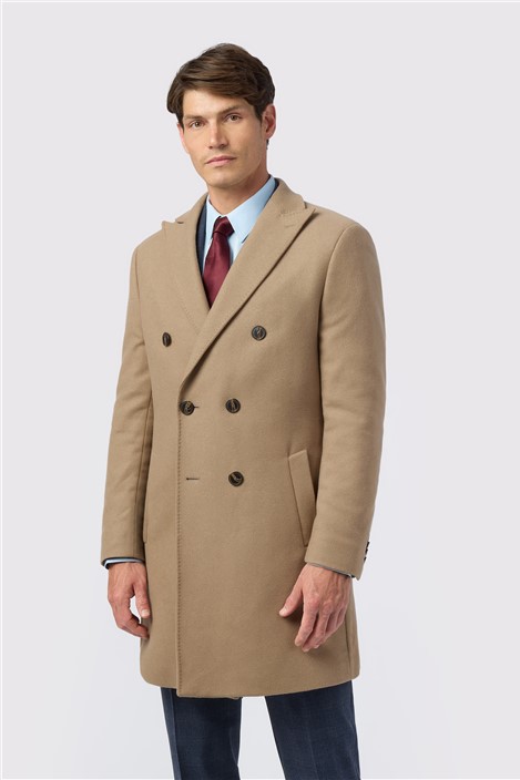 Alexandre Cashmere Blend Oatmeal Overcoat