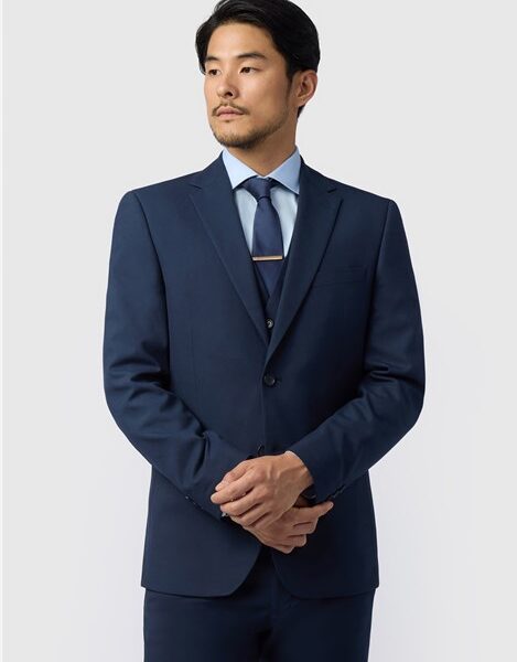 Limehaus Regular Fit Navy Blue Stretch Men's Suit Jacket