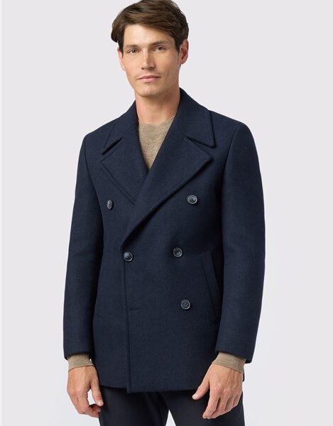 Melka Slim Fit Navy Blue Peacoat