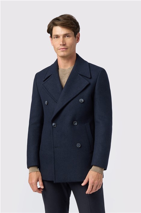 Melka Slim Fit Navy Blue Peacoat
