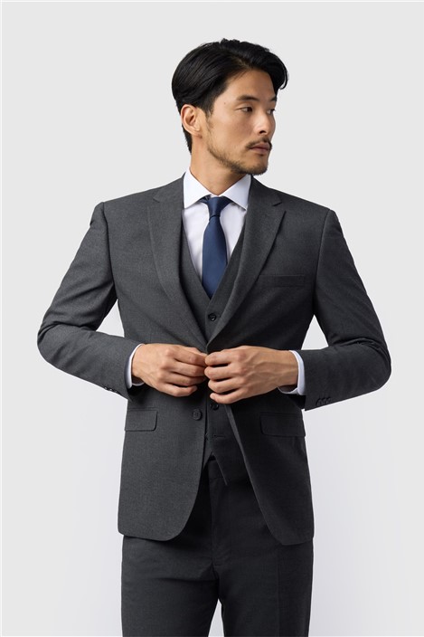 Limehaus Regular Fit Charcoal Grey Stretch Men's Suit Jacket