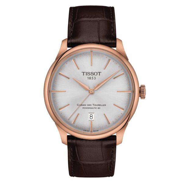 Tissot Chemin Des Tourelles Powermatic 80 Mens Brown Watch T1398073603100 Leather - One Size