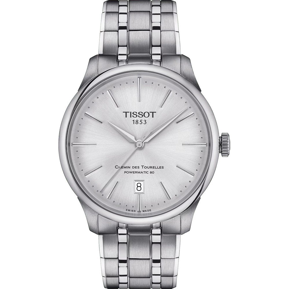 Tissot Chemin Des Tourelles Powermatic 80 Mens Silver Watch T1398071103100 Stainless Steel - One Size