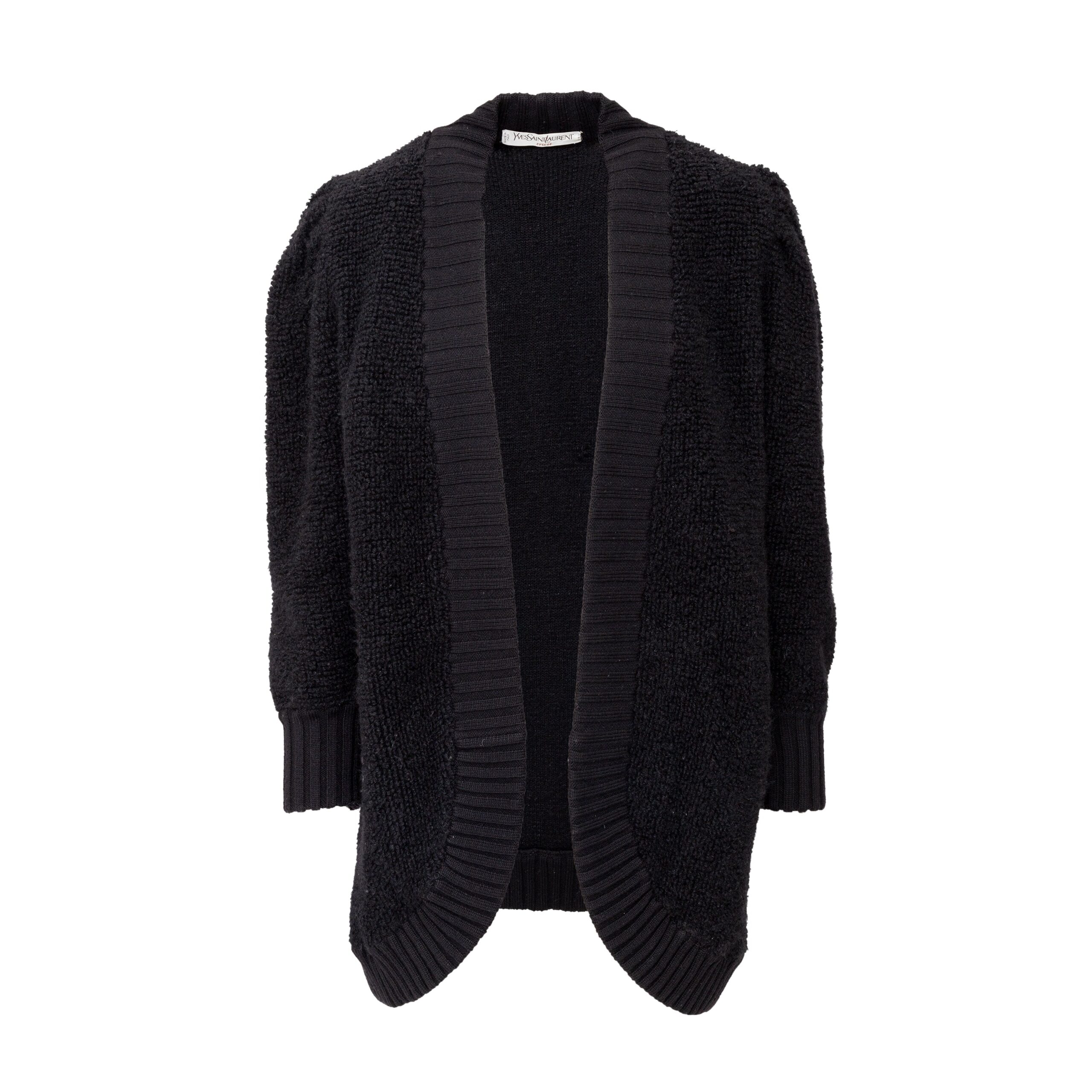 Yves Saint Laurent Pre-owned Womens Tricot Cardigan - '90s - Black Wool - Size X-Small