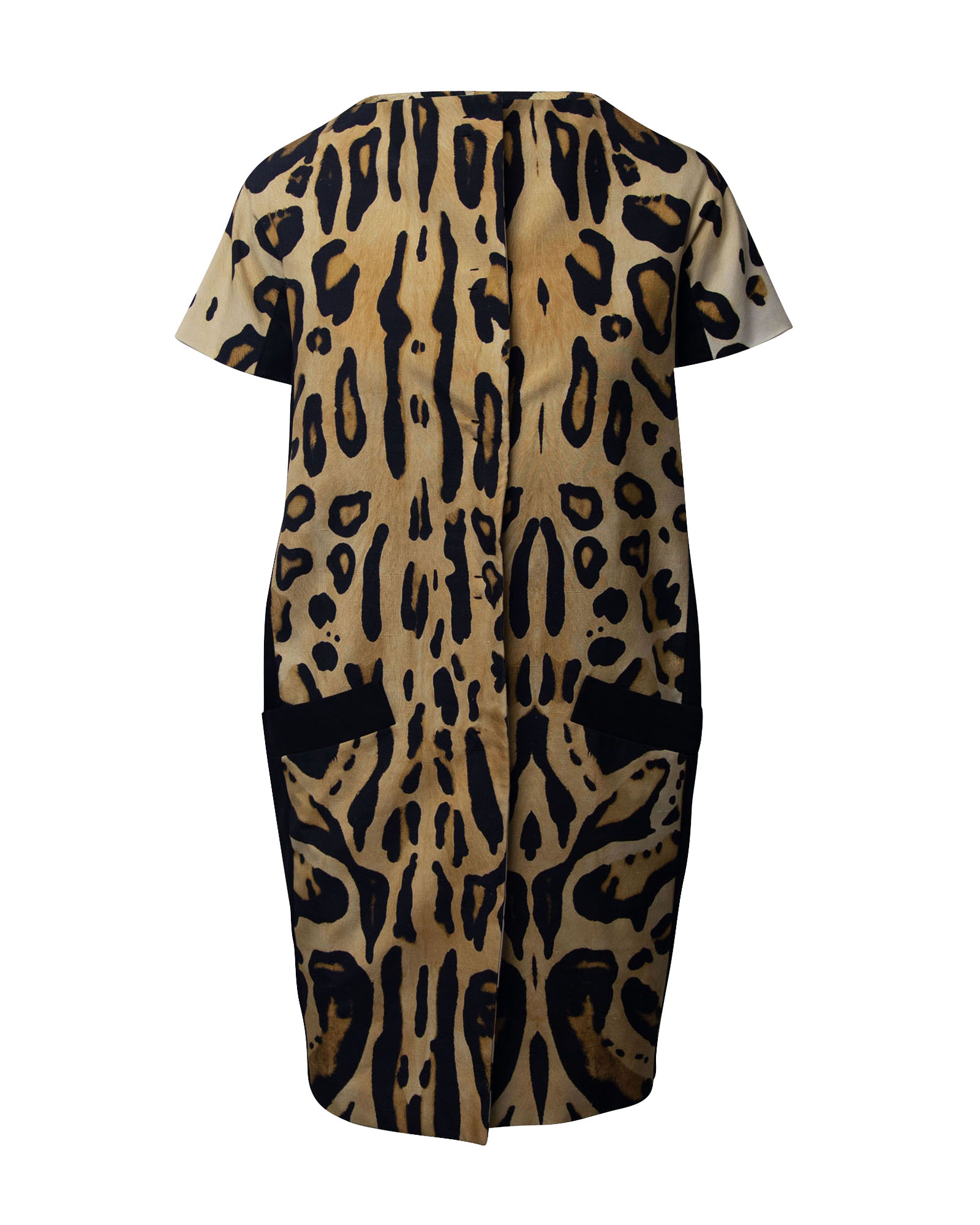 Giambattista Valli Pre-owned Womens Jacket with Pockets in Animal Print Silk - Size X-Small