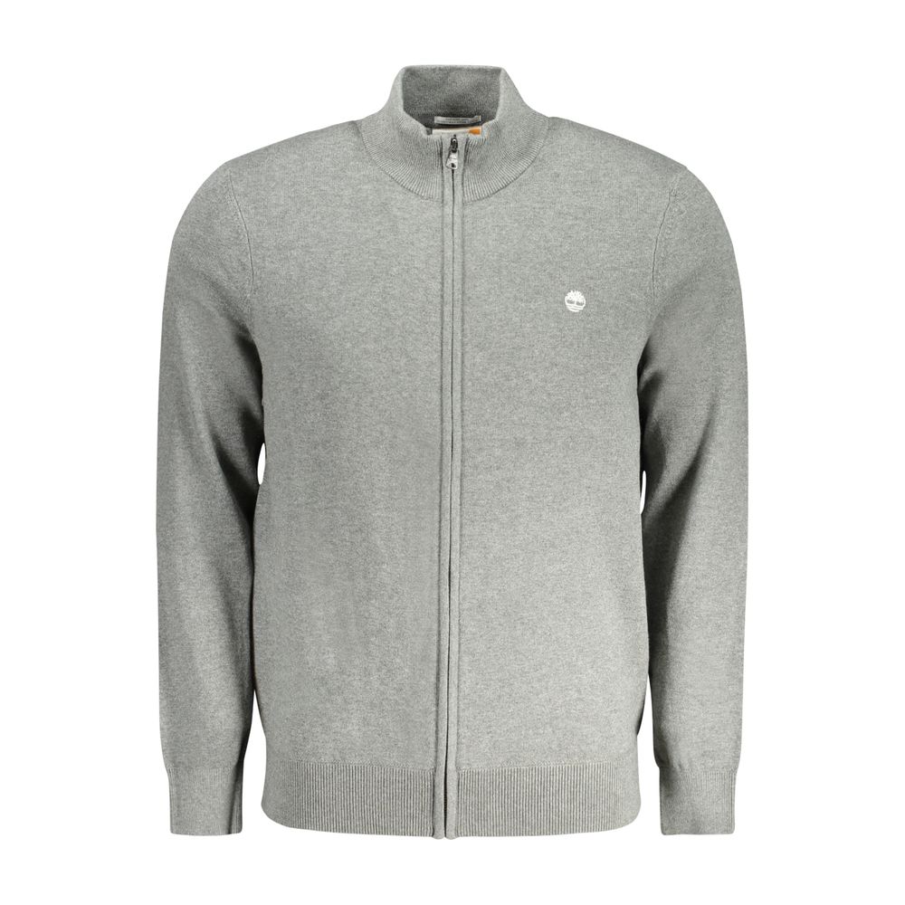 Timberland Mens Fullzip Knit Cardigan Tb0a2k5p - Grey Cotton - Size Small