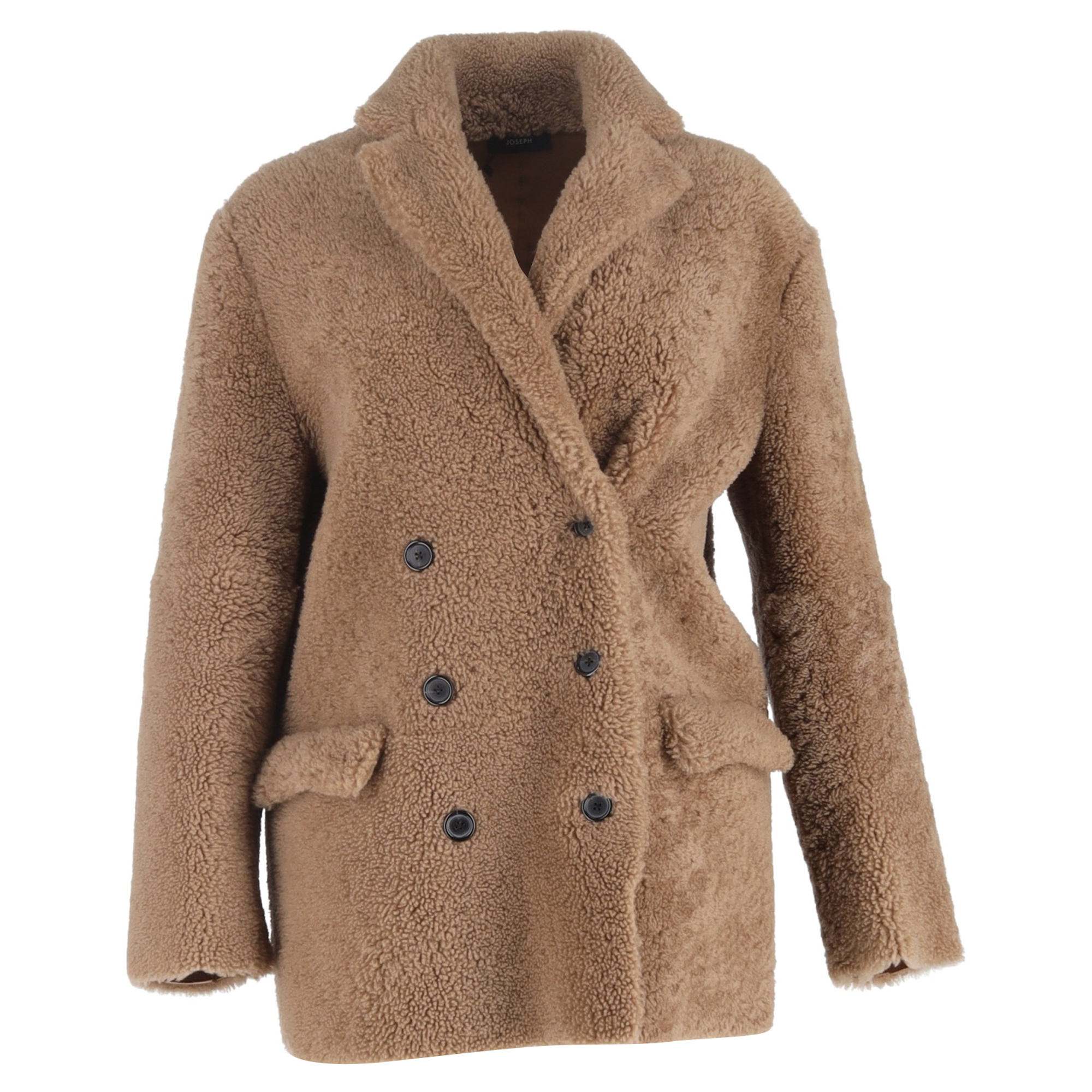 Joseph Pre-owned Womens Shearling Coat in Brown Lamb Fur - Size EU 38 (Womens)
