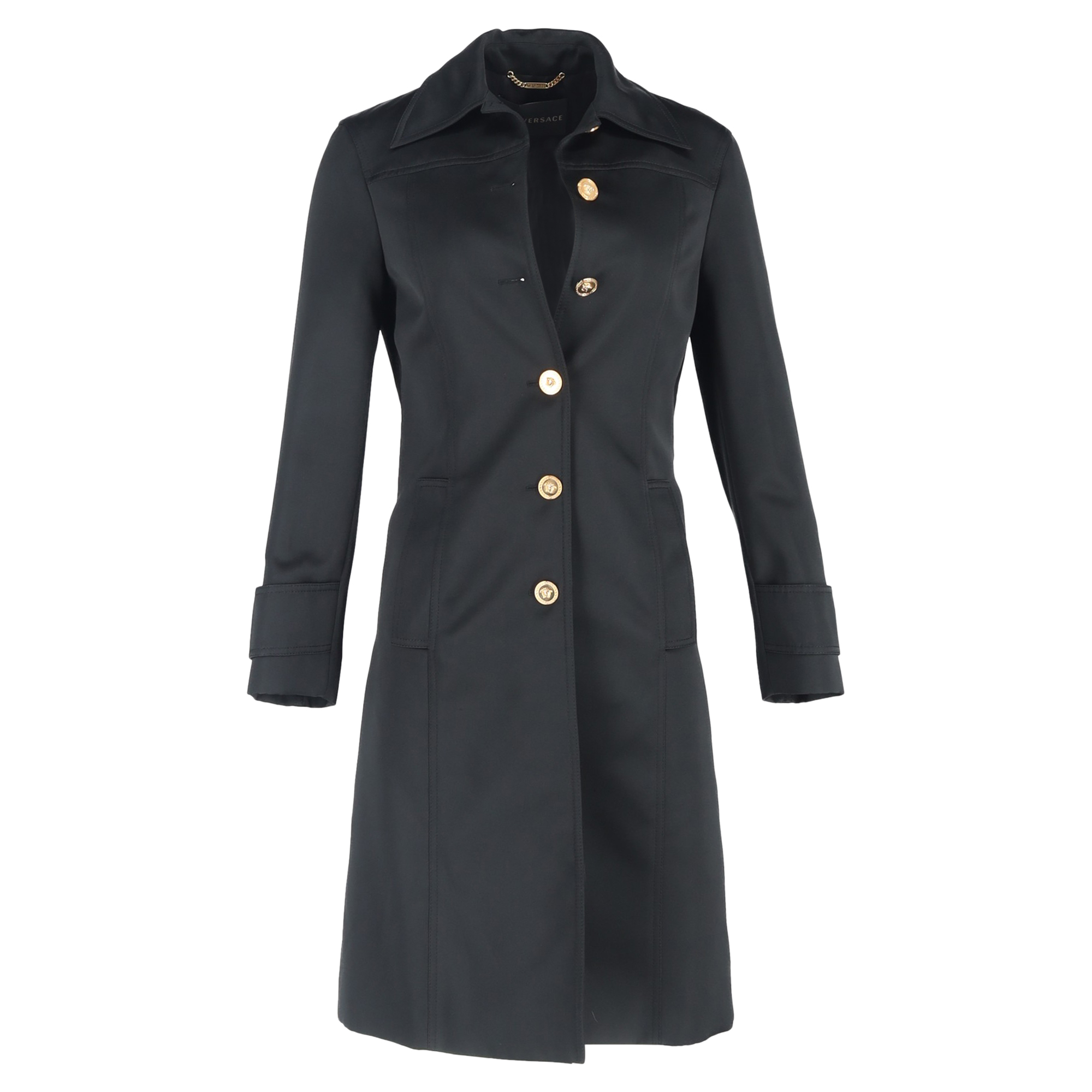 Versace Pre-owned Womens Coat in Black - Size EU 38 (Womens)