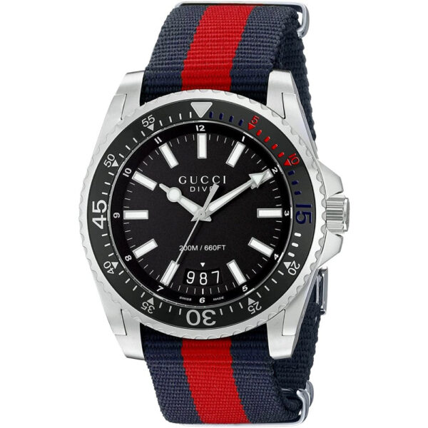 Gucci YA136210 Black Dial Mens Watch - Neon Multi Stainless Steel - One Size