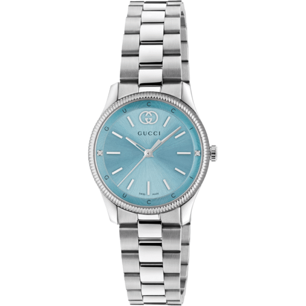 Gucci YA1265068 G-Timeless Womens 29mm Blue Dial Stainless Steel Watch - Silver - One Size