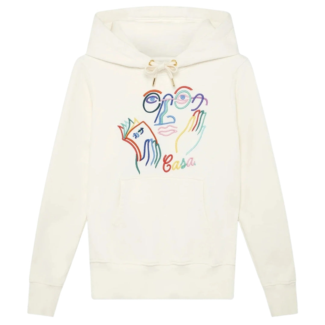 Casablanca Mens Fujita San Off-white Hoodie Cotton - Size 2XS