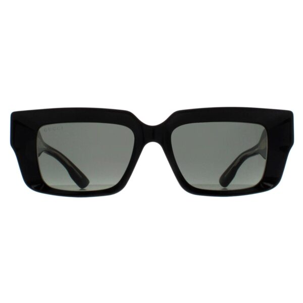 Gucci Rectangle Womens Black Grey GG1529S - One Size