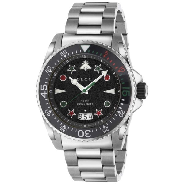 Gucci YA136221 Dive Mens Watch - Silver Stainless Steel - One Size