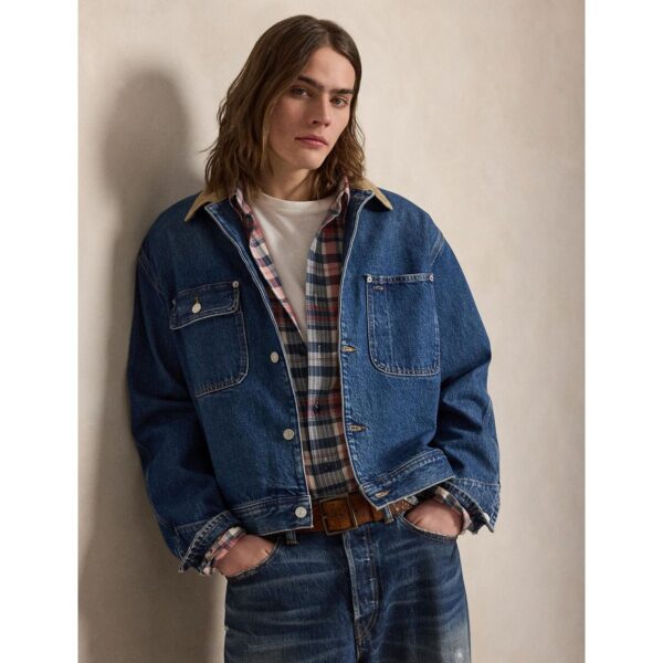 Corduroy Collar Denim Jacket