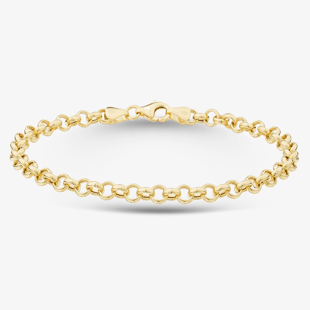 9ct Gold 8.5 inch Belcher Chain Bracelet HRB150-8.5