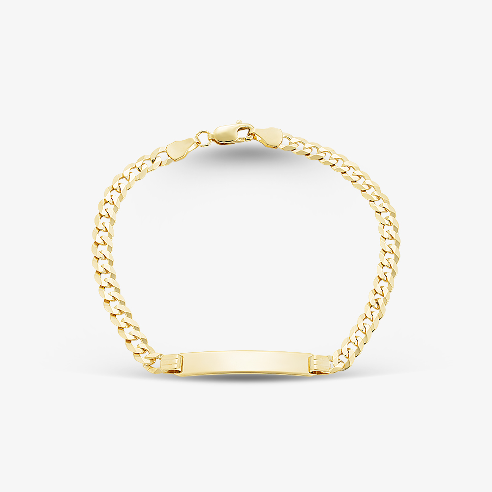Gold Classic 9ct Yellow Gold 7.5 Inch ID Curb Chain Bracelet SIDB-440-9Y-7.5