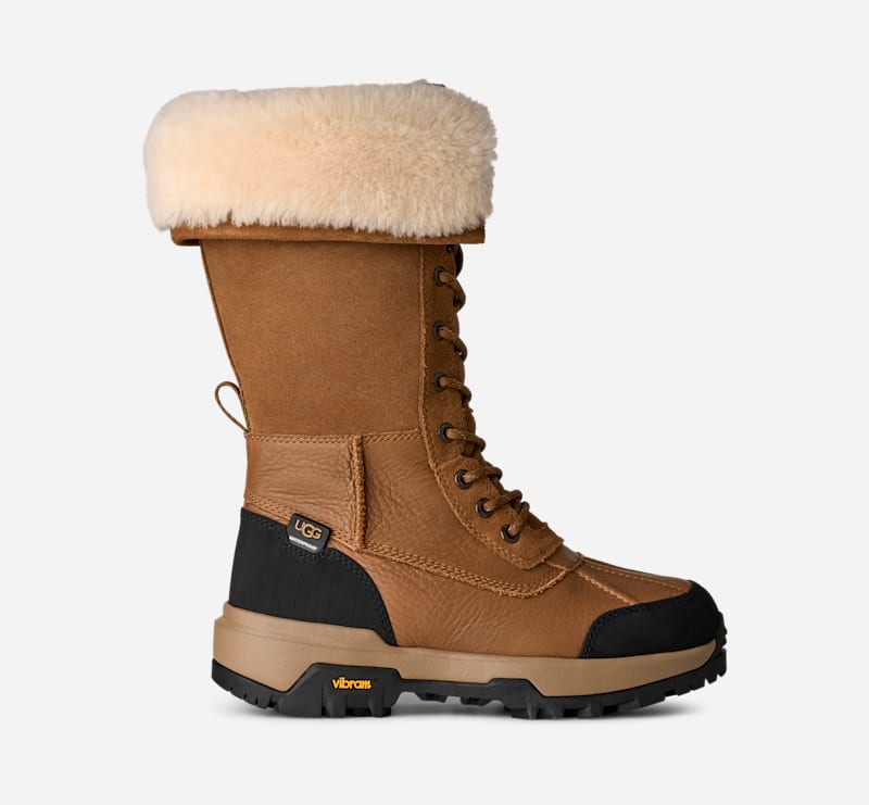 UGG® Adirondack Boot Tall XXV in Brown, Size 8, Leather/Polyester/Wool