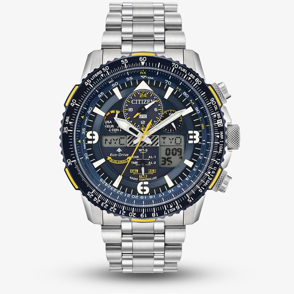 Citizen Mens Promaster Skyhawk A-T Blue Angels Bracelet Watch JY8078-52L