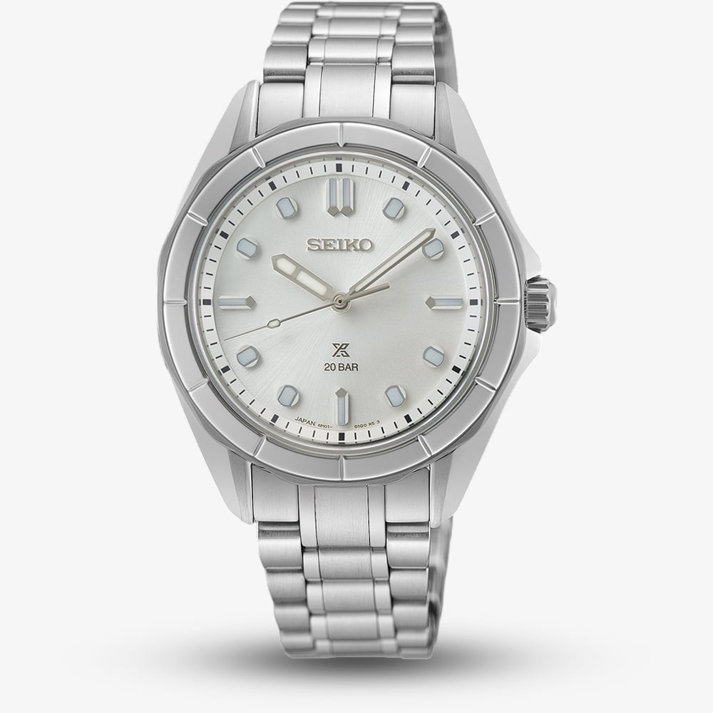 Seiko Ladies Prospex Marine Sport Silver Dial Watch SUR595J1