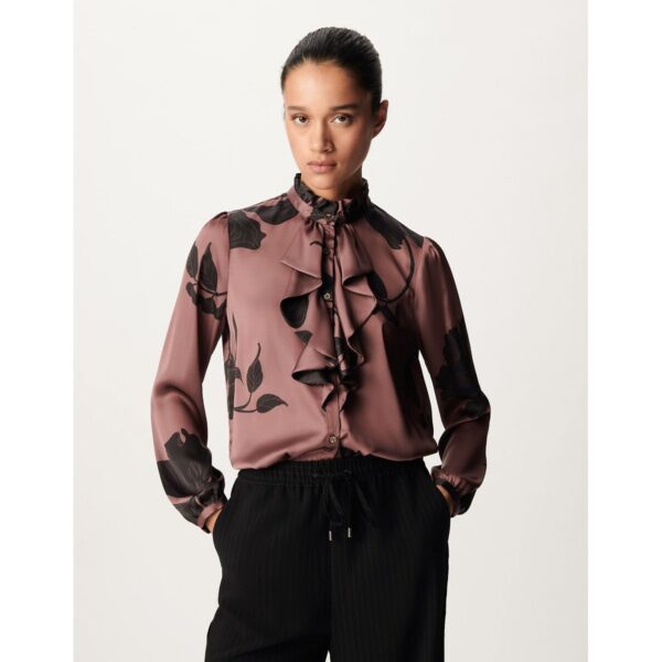 Floral Print Blouse with Long Sleeves
