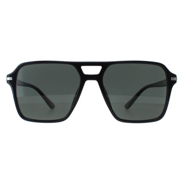 Prada Aviator Mens Black Green Polarized PR20YS - One Size