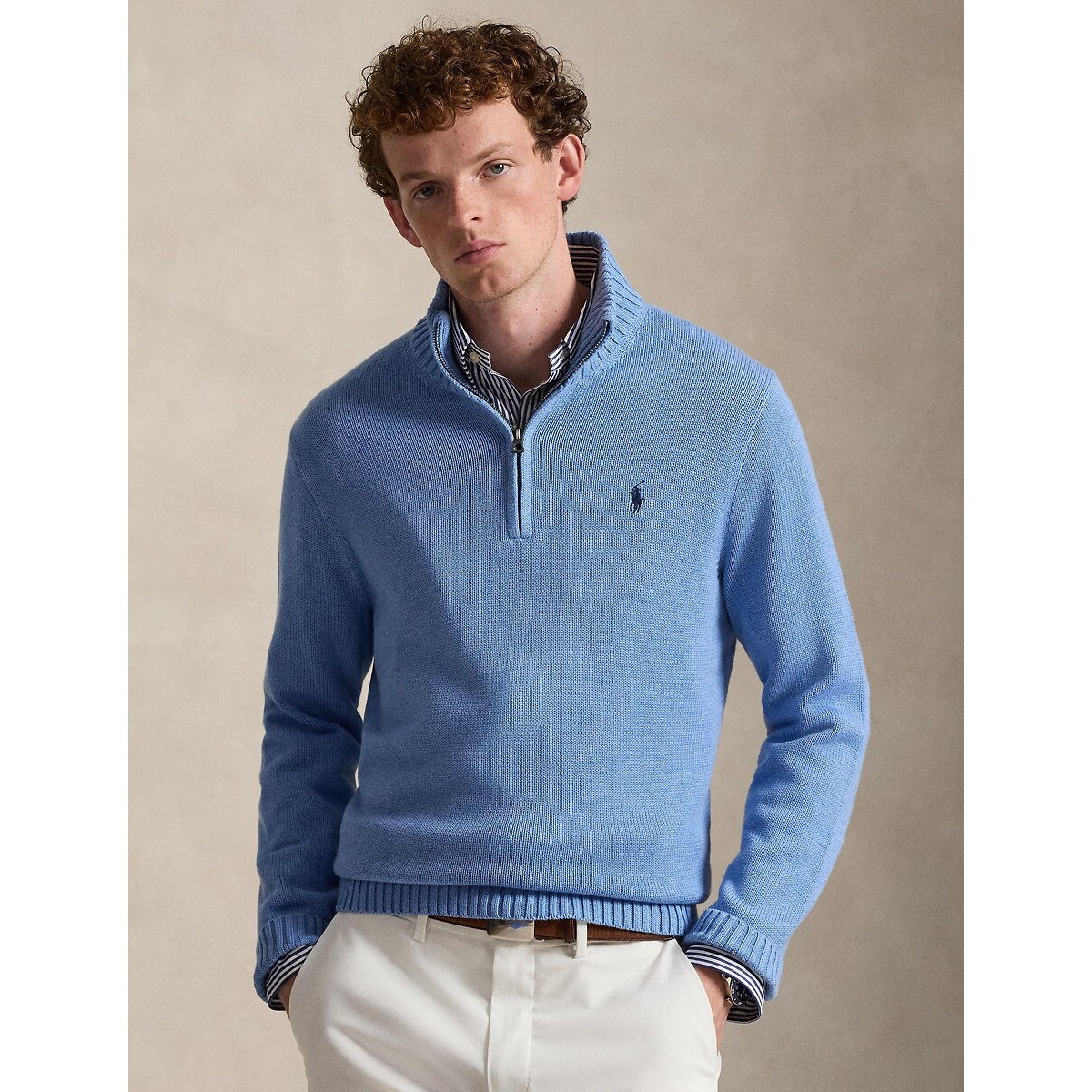 Cotton Half Zip Jumper