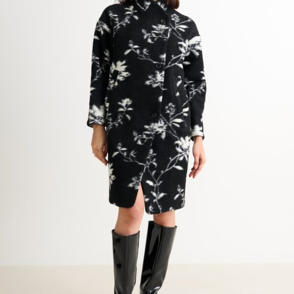 Donalda Power Bloom Funnel Neck Coat