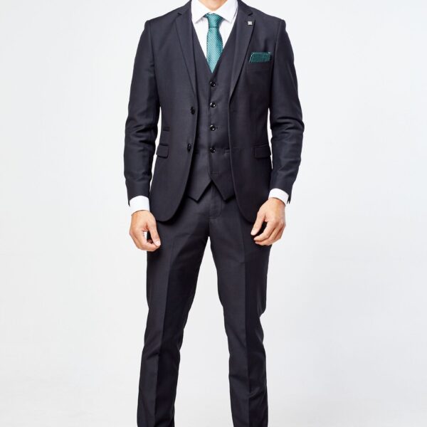 Parker Black Men's Three Piece Suit