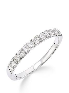 Love Diamond 9Ct White Gold 33 Point Micro Setting Eternity Ring