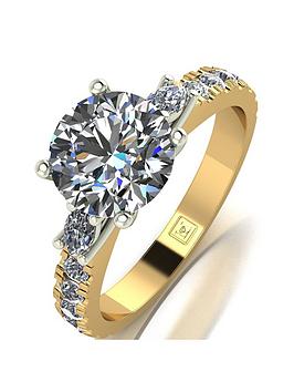 Moissanite 18Ct Gold Lady Lynsey 2Ct Total Moissanite Solitaire Ring