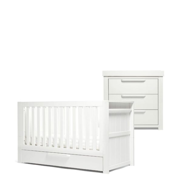Mamas & Papas Franklin 2 Piece Cotbed Set with Dresser White