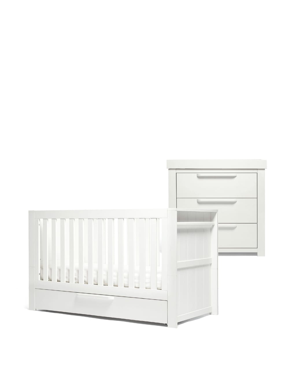 Mamas & Papas Franklin 2 Piece Cotbed Set with Dresser White