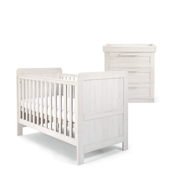 Mamas & Papas Atlas 2 Piece Cotbed Set with Dresser White