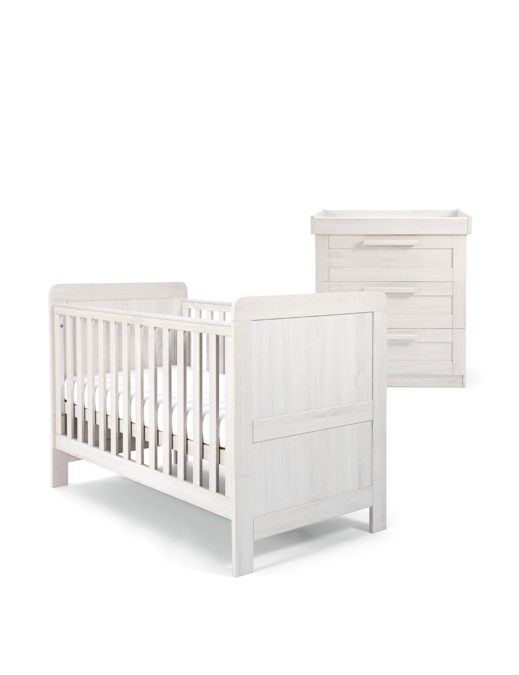 Mamas & Papas Atlas 2 Piece Cotbed Set with Dresser White