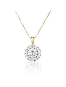 Love Diamond Diamond Halo Pendant Necklace G Vs+ Lab Grown