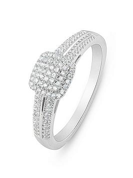 Love Diamond Cluster Diamond Ring