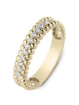 Love Diamond Thick Band Diamond Eternity Ring