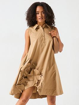 Mei Meij Floral Short Shirt Dress - Brown
