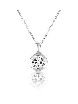 Love Diamond 2.00Ct Oval Diamond Bezel Pendant Lab Grown