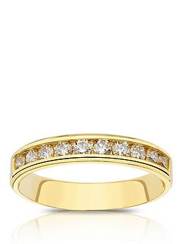 Ernest Jones 18Ct Gold Channel Set Eternity 050Ct Diamond Ring