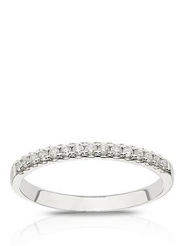 Ernest Jones Platinum Claw Set Eternity 015Ct Diamond Ring - White