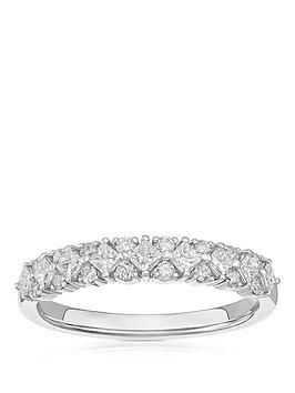 Ernest Jones Princess & Round Eternity 0.50Ct Diamond Ring - Platinum