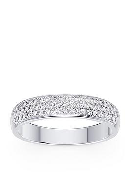 Ernest Jones Pave Eternity 0.50Ct Diamond Ring - Platinum