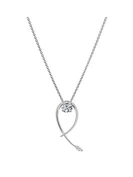 Created Brilliance Ivy Necklace 9Ct White Gold 0.40Ct Lab Grown Diamond Twist Vine Necklace 18 Inches