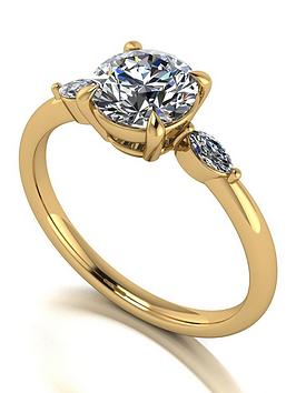 Moissanite 9Ct Gold Lady Lynsey 1.4Ct Total Moissanite Solitaire Ring