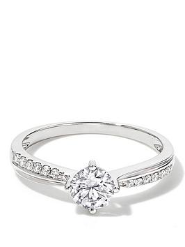 Created Brilliance Eden 9Ct White Gold 0.60Ct Tw. Lab Grown Diamond Engagement Ring