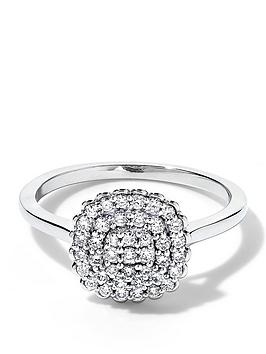 Created Brilliance Naya 9Ct White Gold 0.37Ct Tw. Lab Grown Diamond Cluster Engagement Ring