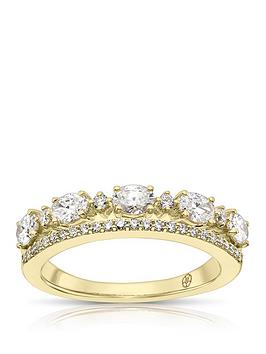 Harriet 14Ct Yellow Gold Oval & Round Cut Double Row Eternity 0.75Ct Lab Grown Diamond Ring