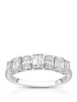 Harriet 14Ct White Gold Oval & Radiant Cut Eternity 1.30Ct Lab Grown Diamond Ring